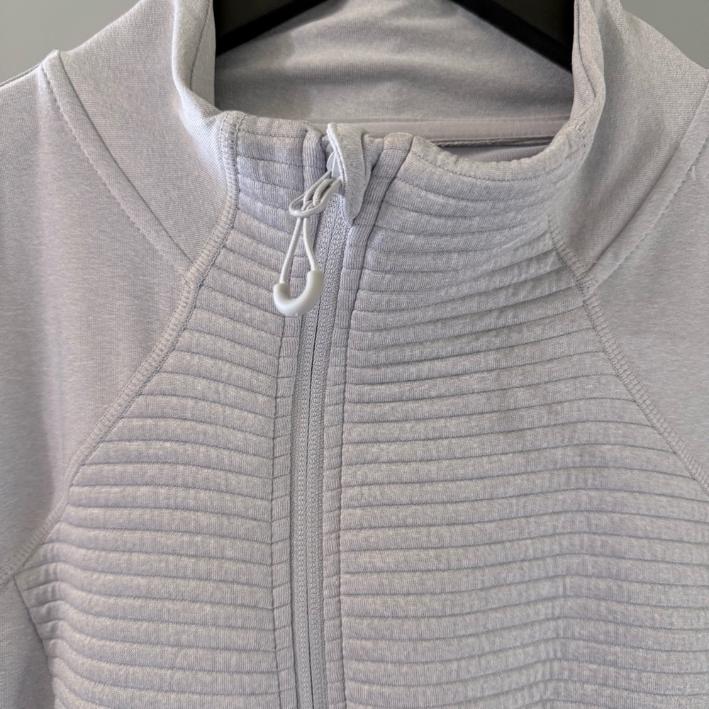 Mondetta Light Gray Ribbed Zip-Up Jacket - Picture 2 of 3